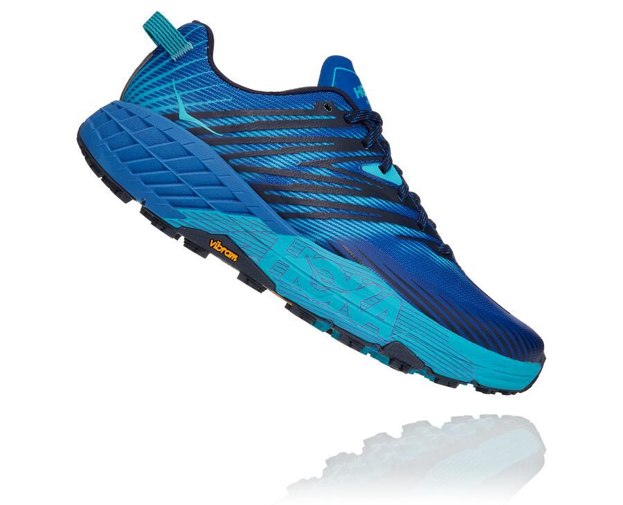 Hoka One One Trainers Mens Blue - Speedgoat 4 - 07291UOKX